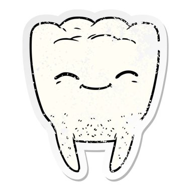 bir çizgi film diş sıkıntılı etiket