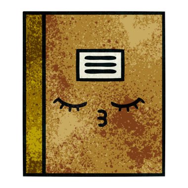 Retro grunge doku karikatür Notebook