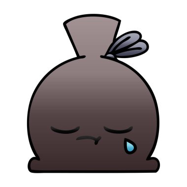 bir çuval degrade gölgeli karikatür