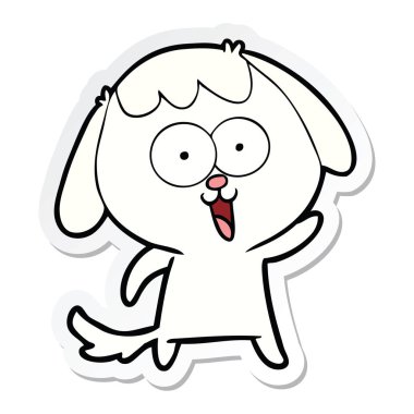 sevimli çizgi köpek etiket