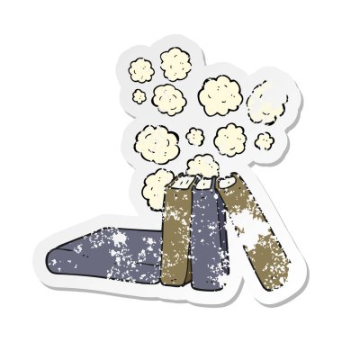 bir karikatür kitap Retro sıkıntılı etiket