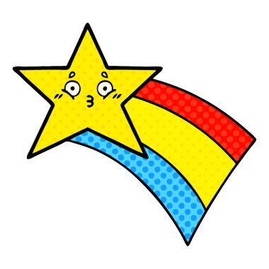 çizgi roman tarzı çizgi film çekim rainbow yıldız