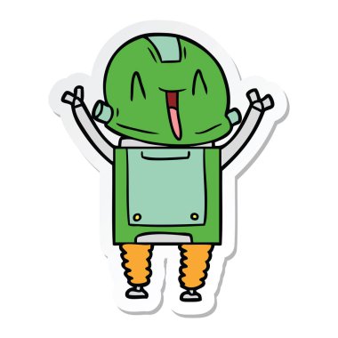 bir çizgi film robot Sticker