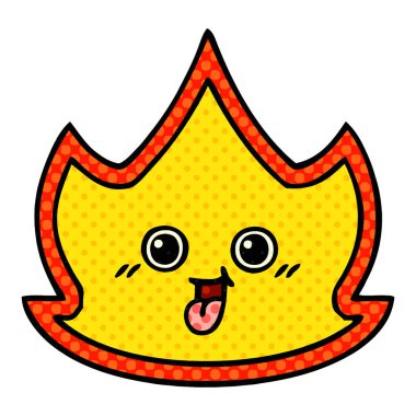 çizgi roman tarzı karikatür bir ateş