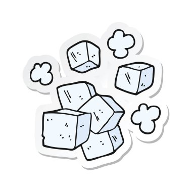 etiket bir karikatür buz küpleri