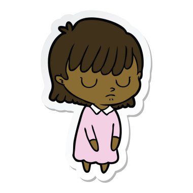 bir çizgi film kadının etiket