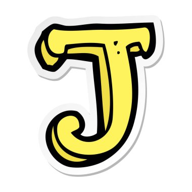 etiket bir çizgi film mektup J