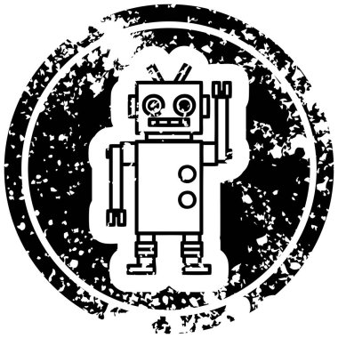 Robot sıkıntılı simgesi dans