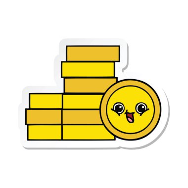 sevimli çizgi etiket paralar