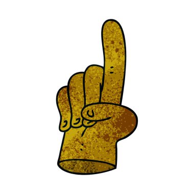 işaret parmağını el drawning ilginç çizgi film