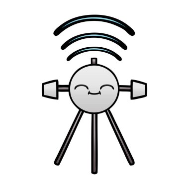 bir uydu degrade gölgeli karikatür