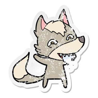 bir çizgi film aç kurt sıkıntılı etiket