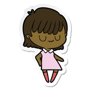 bir çizgi film kadının etiket