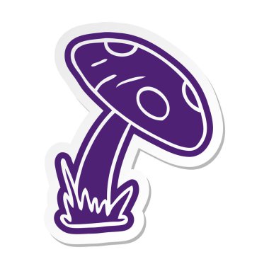 bir kurbağa tabure çizgi film etiketi