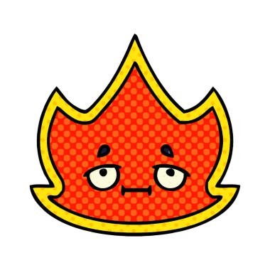 çizgi roman tarzı karikatür bir ateş