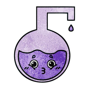 Retro grunge doku karikatür bir bilimsel deney 