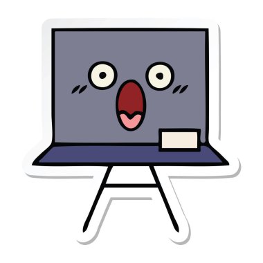 sevimli çizgi yazı tahtası etiket