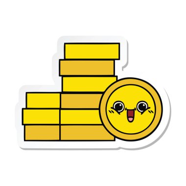 sevimli çizgi etiket paralar