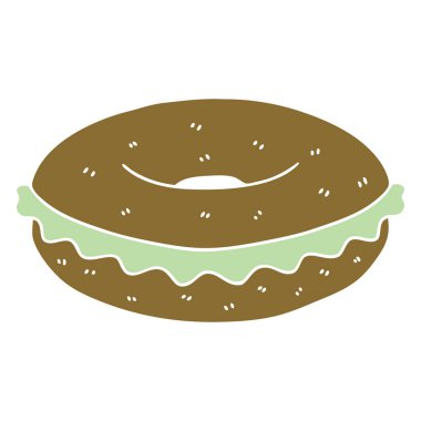 ilginç karikatür simit el çekilmiş