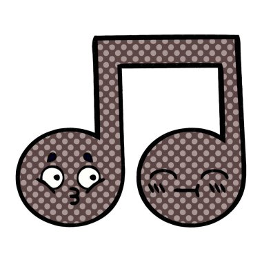 çizgi roman tarzı çizgi film müzik notası