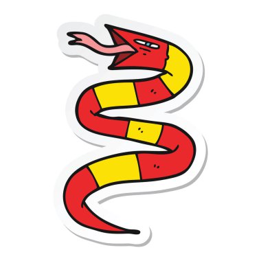 etiket bir karikatür yılan