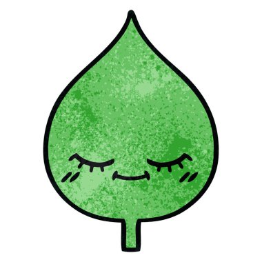 Retro grunge doku çizgi film ekspresiyon yaprak