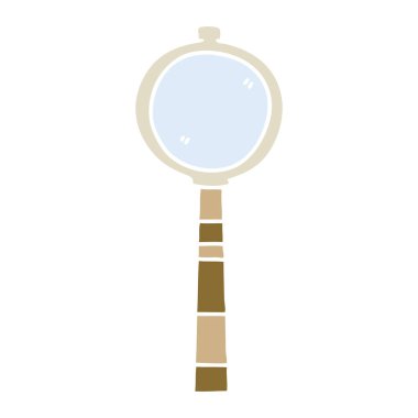 el çekilmiş ilginç karikatür Büyüteç