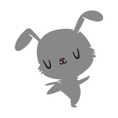 çizgi film kawaii şirin tüylü tavşan