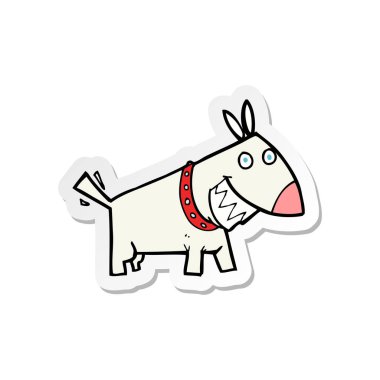 etiket bir karikatür köpek 