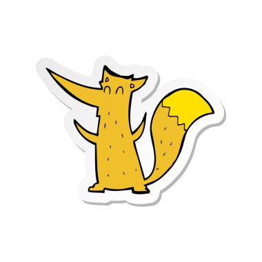 etiket karikatür tilki