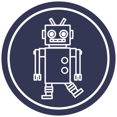 Robot dairesel simgesi simgesi dans