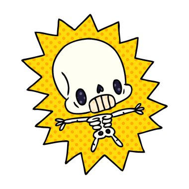 çizgi film kawaii çarpılan iskelet