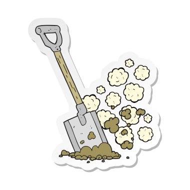 bir çizgi film kürek kir içinde etiket