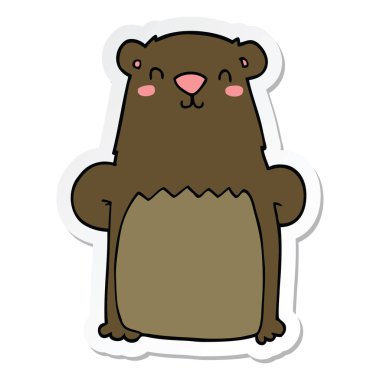 bir çizgi film ayının etiket