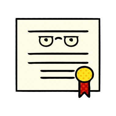 çizgi roman tarzı karikatür mezuniyet diploma