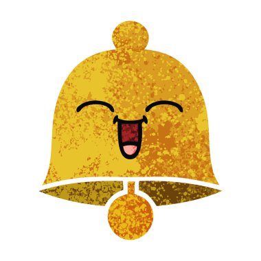 Retro illüstrasyon tarzı çizgi film çan