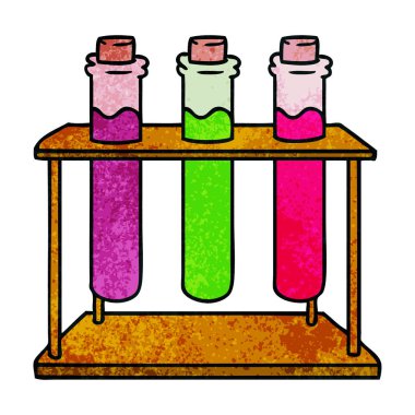 Bilim tüp bebek dokulu karikatür doodle