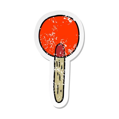 bir çizgi film candy lolipop sıkıntılı etiket