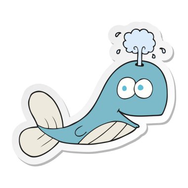 bir çizgi film balinanın etiket