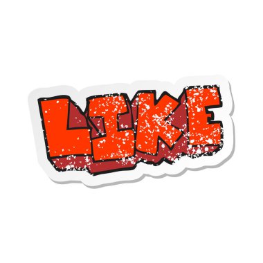 gibi bir karikatür sözcüğün Retro sıkıntılı etiket