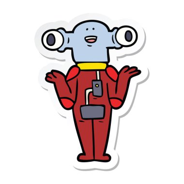 etiket shrugging bir dost çizgi film yabancı