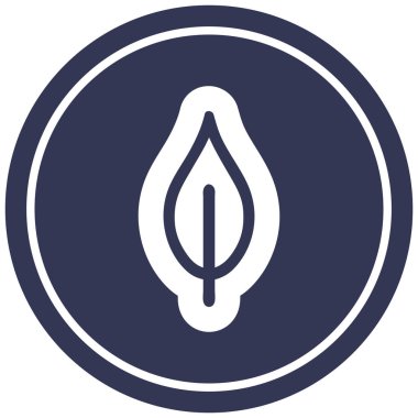 doğal yaprak dairesel simgesi simgesi