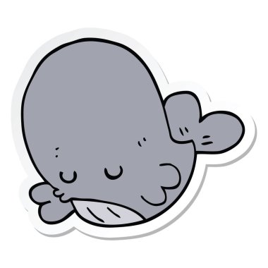 bir çizgi film balinanın etiket