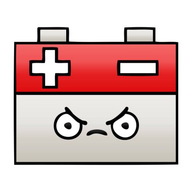 bir akü degrade gölgeli karikatür