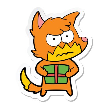 etiket bir karikatür fox rahatsız