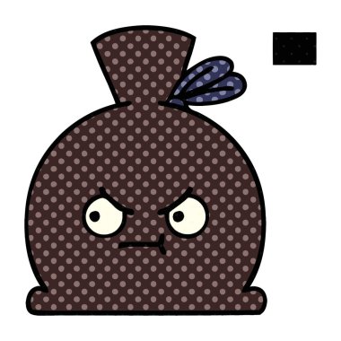 çizgi roman tarzı karikatür bir çuval