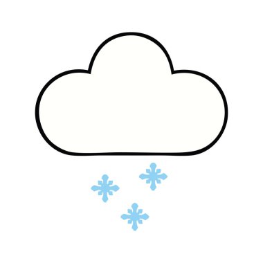 sevimli çizgi kar bulut