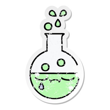 sevimli çizgi tüp bebek sıkıntılı etiket