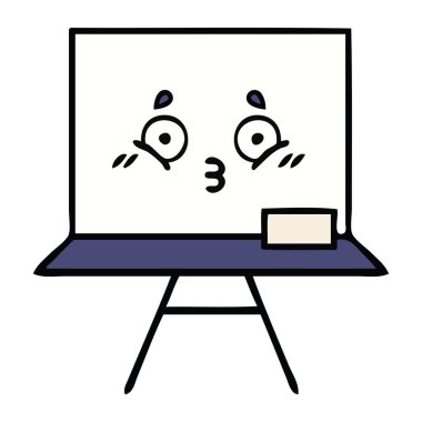 sevimli çizgi bir beyaz tahta