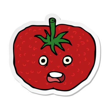 etiket bir karikatür domates